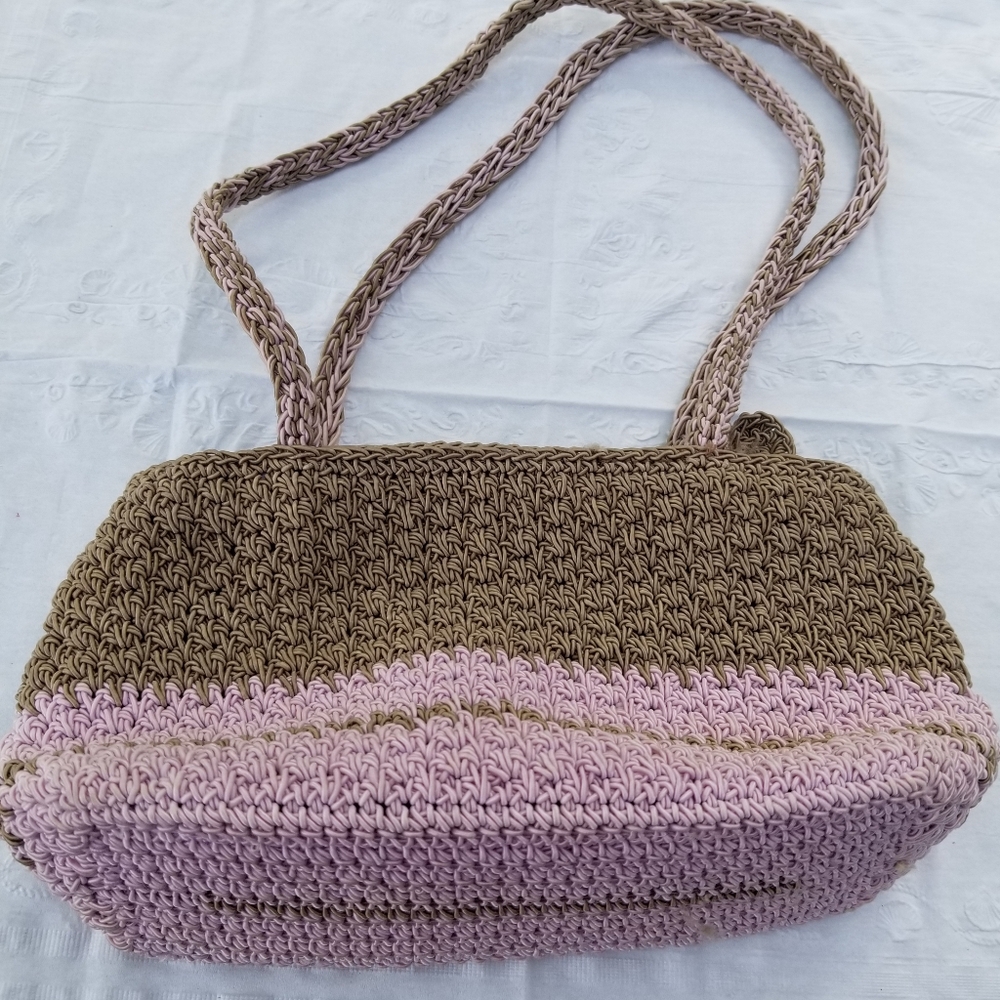 Liz Claiborne Brown and Lavender Woven Bag - Picture 7 of 12